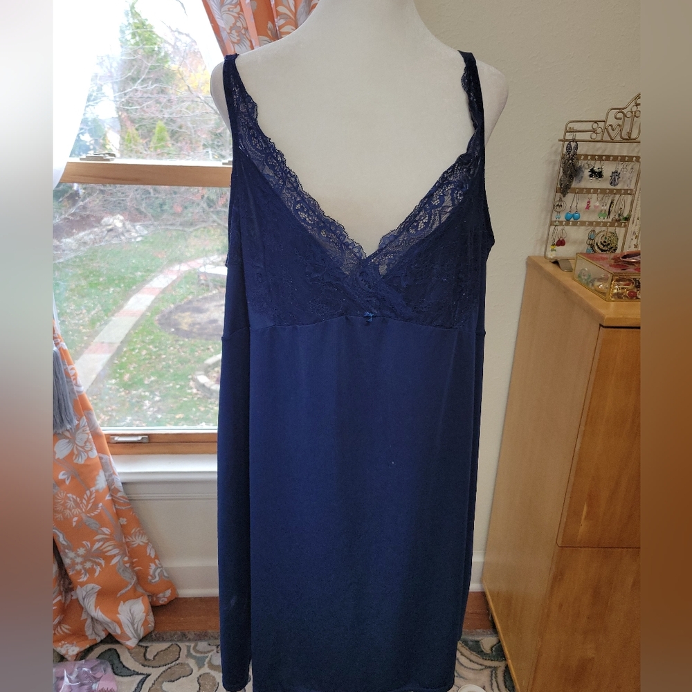 City Chic Navy Lace Chemise